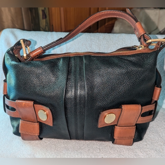 Vintage Michael Kors black and brown shoulder bag. - Picture 2 of 13